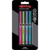 Rotring 4'lü Canlı Renkler İnce Keçe Uçlu Kalem Seti 0.4 mm Tutuş Kolaylığı