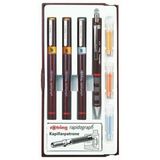 Rotring Junior (0.2-0.4-0.6 mm) Isograph Rapido Kalem Seti + Rotring 0.5 mm Tikky Versatil Kalem