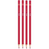 Rotring Kırmızı Kalem 4 Adet Kırmızı Kurşun Kalem Kırmızı Kopya Kalemi Başlık Kalemi Öğrenci Okul - Standart