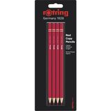 Rotring Kırmızı Kopya Kalemi 4'lü Paket Renkli Kurşun Kalemler için Pratik Yazım Aracı