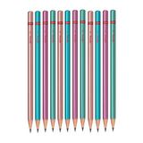 Rotring Metalik Kurşun Kalem 12 Li 1 Paket Siyah Renkli Kurşun Kalem 4 Renk Hb Kurşun Kalem