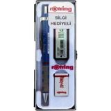 rotring okul seti 0,7 mm mavi versatil kalem+min+silgi ro-kk07-07-mavı - 1 - Karışık-Çok Renkli - Yok