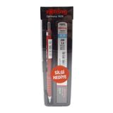 Rotring Okul Seti Versatil Kalem Tikky Retro 0.7+Min Silgi Hediyeli Kırmızı