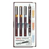 Rotring Rapido Junior Set 3+1 0.2-0.3-0.5 Mm Kaligrafi Kalemi Me1086 Bordo