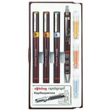 Rotring Rapido Junior Set Versatil Kalem 4 Parça Bordo Renk Ölçüleri ile Yüksek Kalite