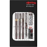 Rotring Rapido Kolej Seti 0.2mm 0.3mm 0.5mm Standart Renkli Kalemler Ve Silgi
