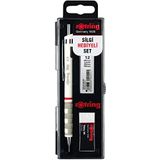 Rotring Tikky Uç Ve Silgi Seti, 0.7 mm Kalem 2b Uç Orta Boy Silgi Mekanik Kurşun Kalem