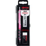 Rotring | Tikky Versatil Kalem Okul Seti, 0.7 mm Uç, Neon Pembe, Silgi ve 12'li Uç Hediyeli - Tikky Set