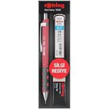 Rotring Tikky Versatil Okul Seti 0,7 mm, 2B Kurşun Kalem, Silgi ve Uç Seti, Gül Kurusu
