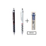 Rotring Tikky Versatil Uçlu Kalem 0.7 Set Bordo-beyaz Ve Faber Castell Grip Min 0.7 2b 120`li - Okul Seti