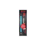 Rotring Visuclick Versatil Kalem 3’lü Okul Seti, Uçlu Kalem 0.7 Mm, 0.7 Uç 2b, Silgi Mavi