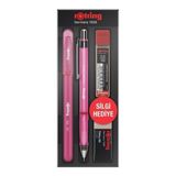 rotring visuclick versatil kalem + jel tükenmez kalem uç + silgi okul seti 0.5 mm pembe - 1 - Karışık-Çok Renkli - Yok