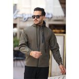 Rotta Fermuar Detaylı Cepli Su Itici Slim Fit Erkek Yağmurluk Mont - Haki
