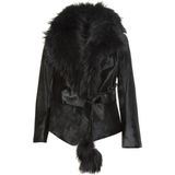Rouge Kürklü Kadın Mont P253K - 34 - Siyah