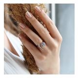 Round Kesim Tasarım Starlight Diamond Gümüş Yüzük
