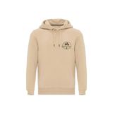 ROUTEFIELD Erkek Kapüşonlu, Kanguru Cepli, Bej Sweatshirt, M Beden