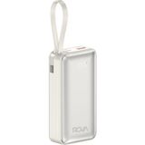 Rova PWS624 10000 Mah 22.5W Süper Hızlı Şarj Destekli Powerbank – Type-C & USB Çıkış, Dahili Type-C ve Lightning Kablo - Beyaz