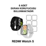 ROVA Xiaomi Redmi Watch 5 Akıllı Saat Ekran Koruyucu 6 ADET Şeffaf Ekran Koruma Camı