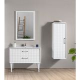 Rovalli Nova Banyo Dolabı - Beyaz Ceviz Karma