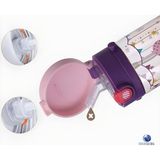 Rovco çocuk Ppsu 200 ml Pipetli Kulplu Su Matarası -Akıllı Pipet Toplu 2 Renk B1037 - Mor