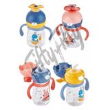 Rovco Dönebilen Pervaneli Akıllı Pipet Bebek (+6 Ay) Tritan Su Matarası 220 Ml Mavi