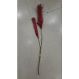 Roven Kırmızı Yapay Pampas Çiçeği, İplik Tüy Dal, 75 cm, Bükülebilir Sap, Ev Dekorasyonu için Şık Doğal Görünümlü Süs