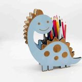Roven Montessori Ahşap Dinozor Kalemlik – Çocuk Odası Masaüstü Düzenleyici - Bebe Mavisi