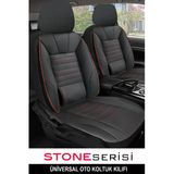Rover 800 Hatchback 827 Vitesse (Xs) Cat (169 Hp) 1988 Uyumlu Deri Stone Oto Kılıfı Tam Set Kırmızı