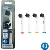 Rovexa Charcoal - Aktif Karbon Ekstra Beyazlık Oral B Şarjlı Diş Fırçası Yedek Başlığı - 4lü Paket