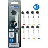 Rovexa Charcoal - Aktif Karbon Ekstra Beyazlık Oral B Şarjlı Diş Fırçası Yedek Başlığı - 8li Paket