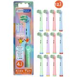 Rovexa Kids Fun - Çocuklara Özel Extra Yumuşak Oral B Şarjlı Diş Fırçası Yedek Başlığı - 12'Li Yedek Başlık