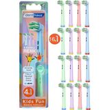 Rovexa Kids Fun - Çocuklara Özel Extra Yumuşak Oral B Şarjlı Diş Fırçası Yedek Başlığı - 16lı Paket