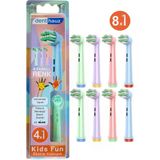 Rovexa Kids Fun - Çocuklara Özel Extra Yumuşak Oral B Şarjlı Diş Fırçası Yedek Başlığı - 8'Li Yedek Başlık