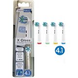 Rovexa x Cross - Çapraz Açılı Kusursuz Temizlik Oral B Şarjlı Diş Fırçası Yedek Başlığı - 4lü Paket