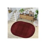 Rovigo Dijital Baskı Yıkanabilir Kaymaz Taban Oval Salon Halısı Rvg7222-ht645, Kırmızı, 100 x 300