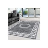 Rovigo Dijital Baskı Yıkanabilir Kaymaz Taban Salon Halısı Rvg0009-sd583, Gri, 120 x 180