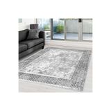 Rovigo Dijital Baskı Yıkanabilir Kaymaz Taban Salon Halısı Rvg0010-sd663, Gri, 180 x 300
