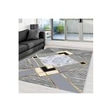Rovigo Dijital Baskı Yıkanabilir Kaymaz Taban Salon Halısı Rvg0011-sd697, Gri, 50 x 80