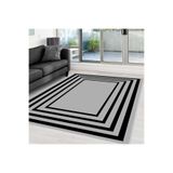 Rovigo Dijital Baskı Yıkanabilir Kaymaz Taban Salon Halısı Rvg0012-sd756, Gri, 120 x 180
