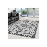 Rovigo Dijital Baskı Yıkanabilir Kaymaz Taban Salon Halısı Rvg0016-sd807, Gri, 120 x 180