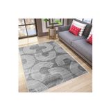 Rovigo Dijital Baskı Yıkanabilir Kaymaz Taban Salon Halısı Rvg0018-sd848, Gri, 180 x 250
