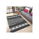 Rovigo Dijital Baskı Yıkanabilir Kaymaz Taban Salon Halısı Rvg0020-sd853, Gri, 180 x 250