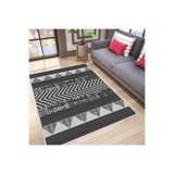 Rovigo Dijital Baskı Yıkanabilir Kaymaz Taban Salon Halısı Rvg0020-sd853, Gri, 180 x 300