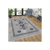 Rovigo Dijital Baskı Yıkanabilir Kaymaz Taban Salon Halısı Rvg0021-sd860, Gri, 120 x 180