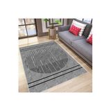 Rovigo Dijital Baskı Yıkanabilir Kaymaz Taban Salon Halısı Rvg0028-sd918, Gri, 50 x 80