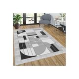 Rovigo Dijital Baskı Yıkanabilir Kaymaz Taban Salon Halısı Rvg0032-sd1004, Gri, 160 x 300