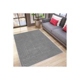 Rovigo Dijital Baskı Yıkanabilir Kaymaz Taban Salon Halısı Rvg0036-sd1039, Gri, 160 x 300