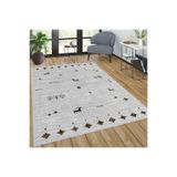Rovigo Dijital Baskı Yıkanabilir Kaymaz Taban Salon Halısı Rvg0037-sd1056, Gri, 180 x 300