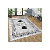 Rovigo Dijital Baskı Yıkanabilir Kaymaz Taban Salon Halısı Rvg0039-sd1069, Gri, 180 x 250