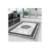 Rovigo Dijital Baskı Yıkanabilir Kaymaz Taban Salon Halısı Rvg0040-sd1081, Gri, 160 x 300